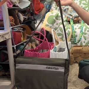 NWOT Calvin Klein Olive Green Messenger Bag